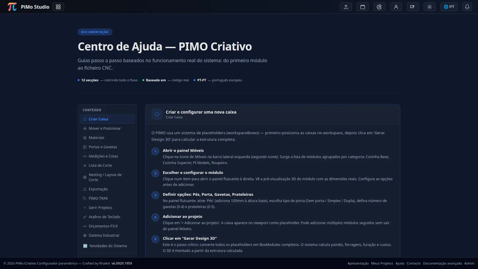 Ajuda do PIMO com tópico de exportação
